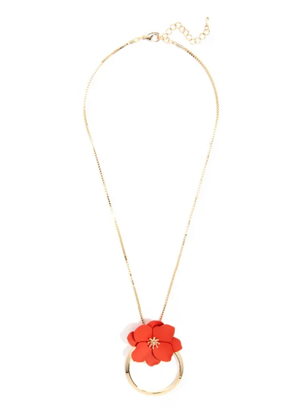 Flower And Ring Pendant Necklace | ZENZII Fashion