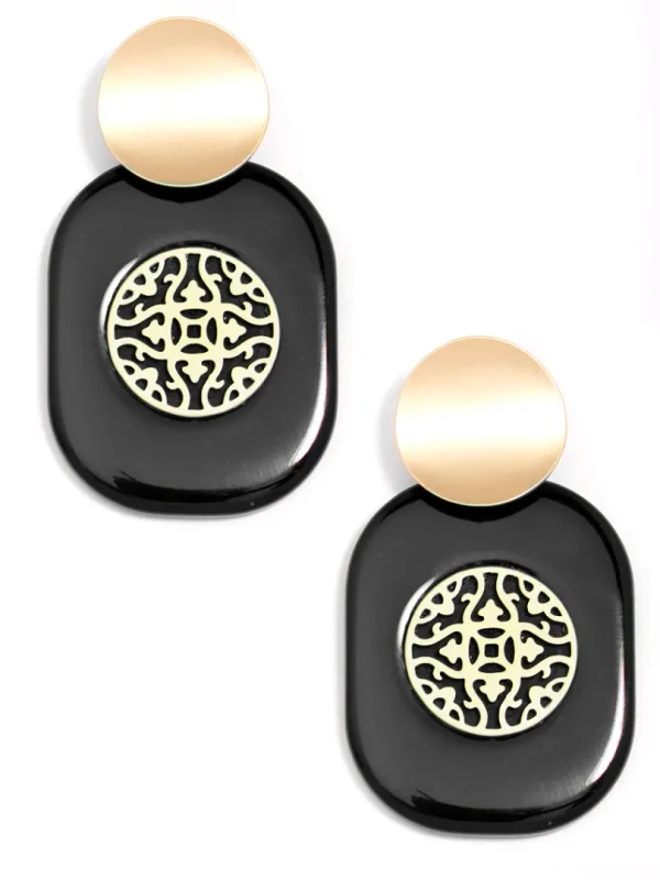 Heather Emblem Drop Earring | ZENZII Fashion
