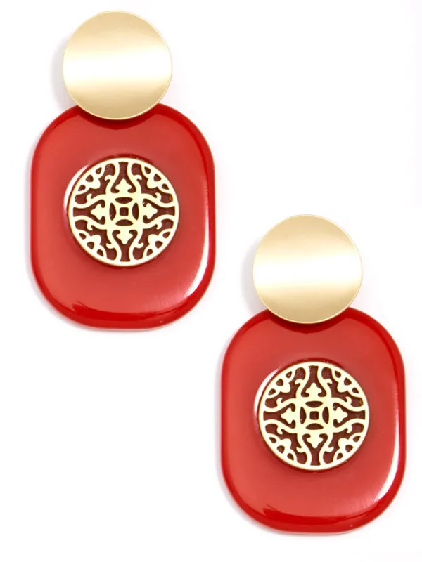 Heather Emblem Drop Earring | ZENZII Fashion