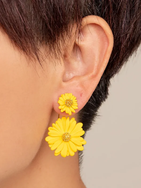 Ida Two Piece Flower Earring | ZENZII Clearance