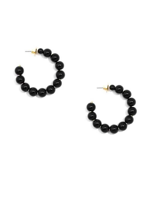 Irreplaceable Pearl Hoop Earring | ZENZII Clearance