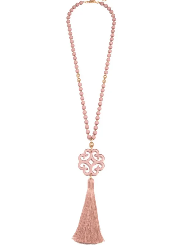 Jade Pendant Tassel Necklace | ZENZII Sale