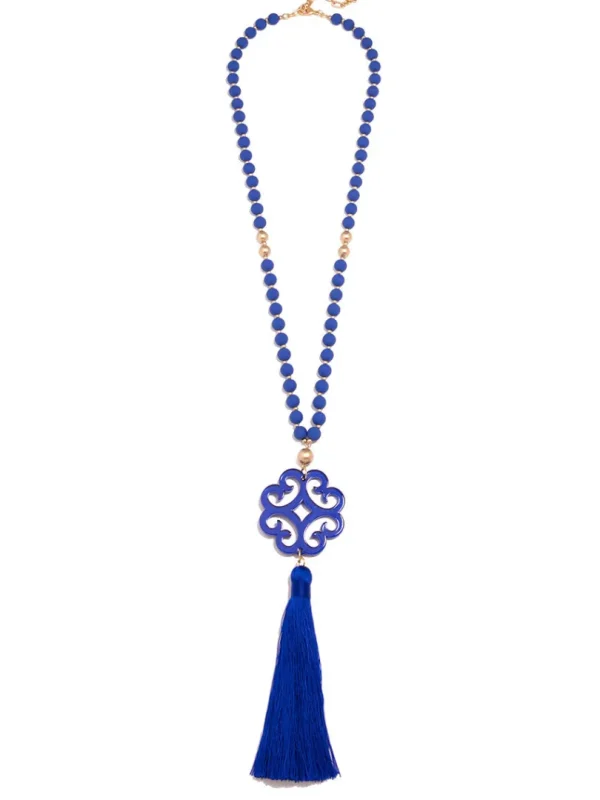 Jade Pendant Tassel Necklace | ZENZII Sale