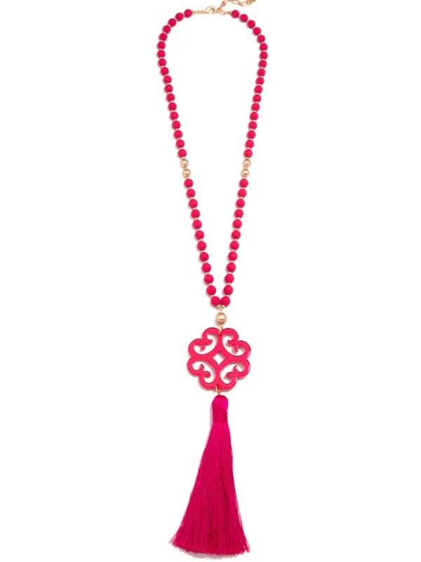 Jade Pendant Tassel Necklace | ZENZII Sale