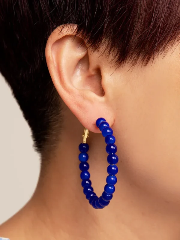 Layla Beaded Hoop Earring | ZENZII Fashion