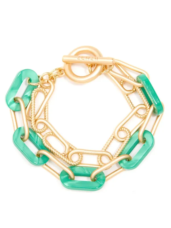 Lenna Layered Links Bracelet | ZENZII Discount
