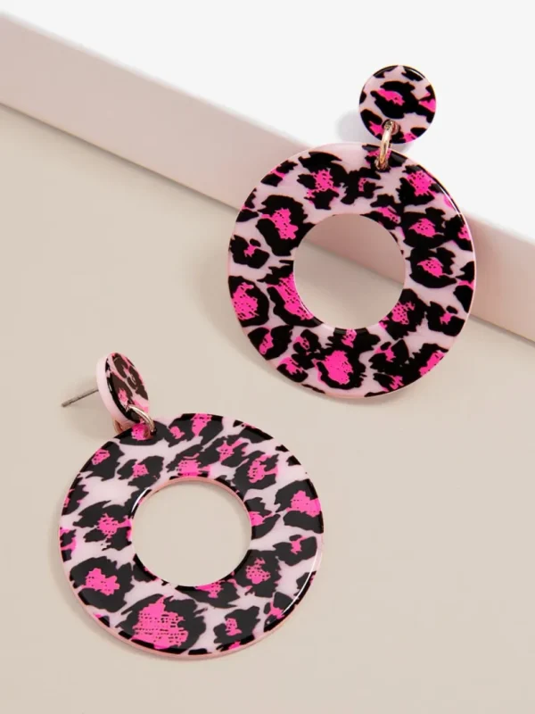 Leopard Print Mod Earring | ZENZII Sale