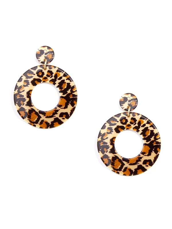 Leopard Print Mod Earring | ZENZII Sale