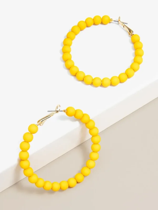 Lola Beaded Hoop Earring | ZENZII Online