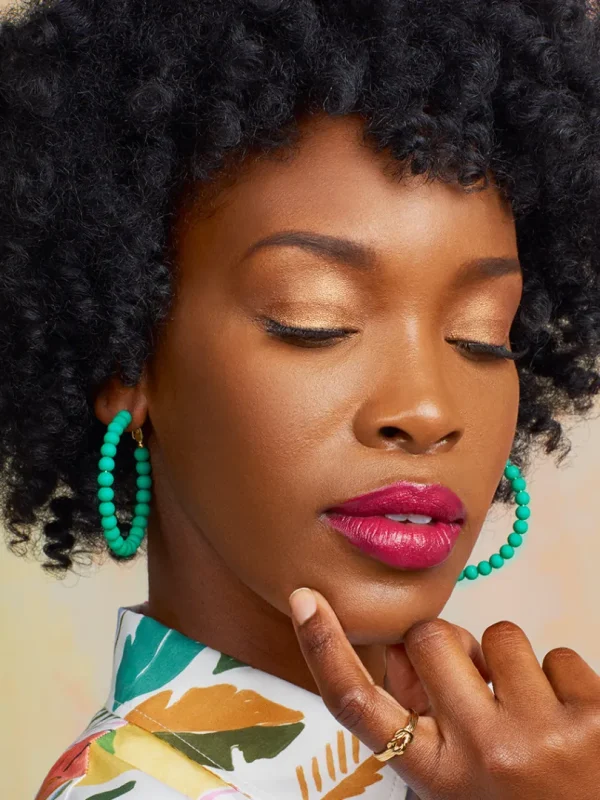 Lola Beaded Hoop Earring | ZENZII Online