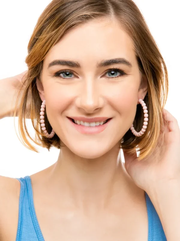 Lola Beaded Hoop Earring | ZENZII Online