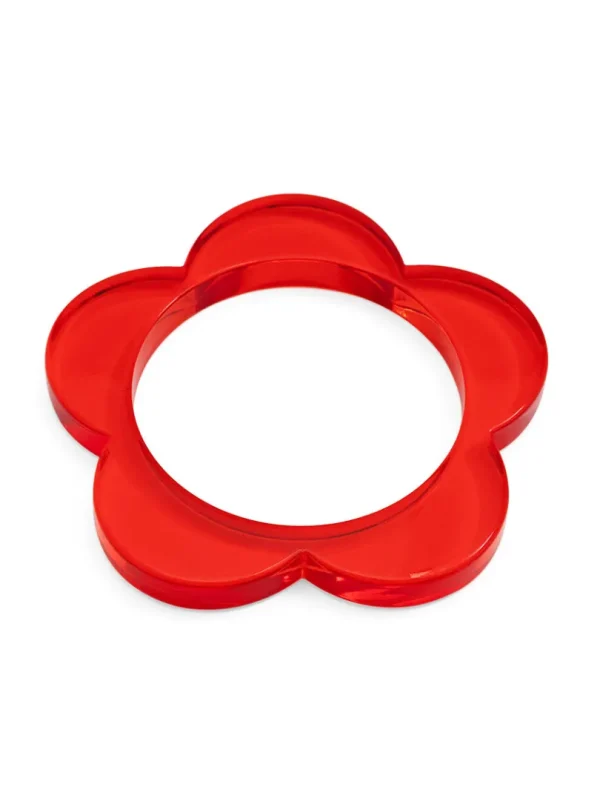 Lucite Flower Bangle Bracelet | ZENZII Clearance