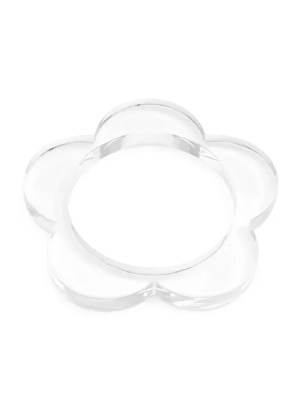 Lucite Flower Bangle Bracelet | ZENZII Clearance