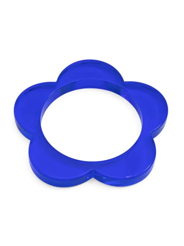 Lucite Flower Bangle Bracelet | ZENZII Clearance