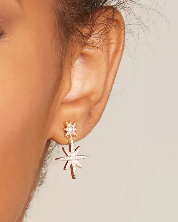 Madge Crystal Starburst Drop Earring | ZENZII Online