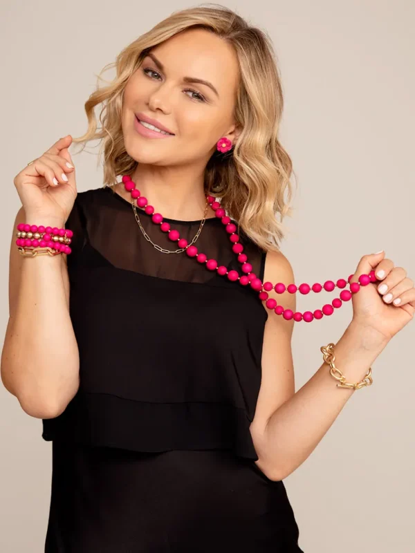 Madison Beaded Long Necklace | ZENZII Outlet