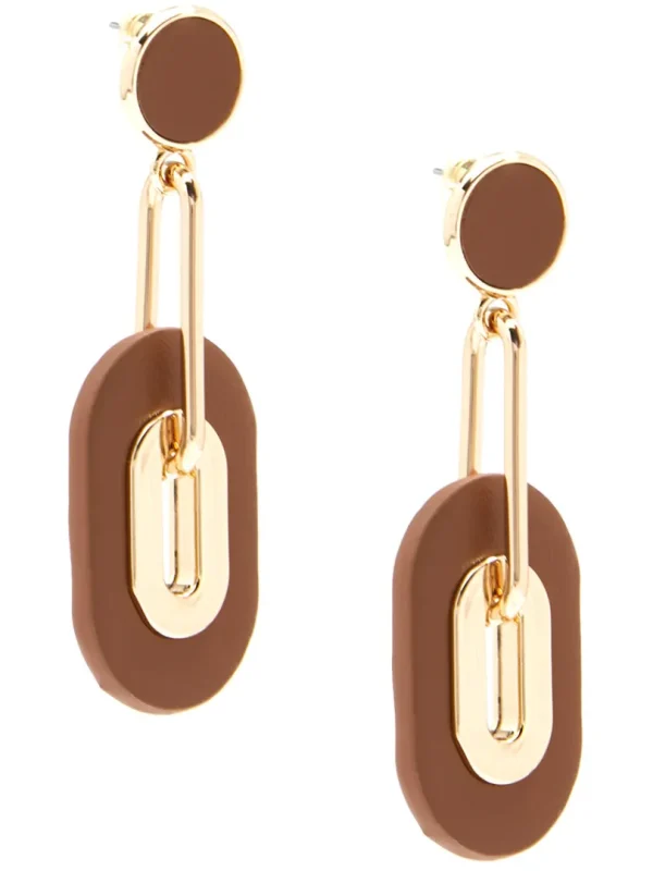 Make an Impression Faux Leather Drop Earring | ZENZII New