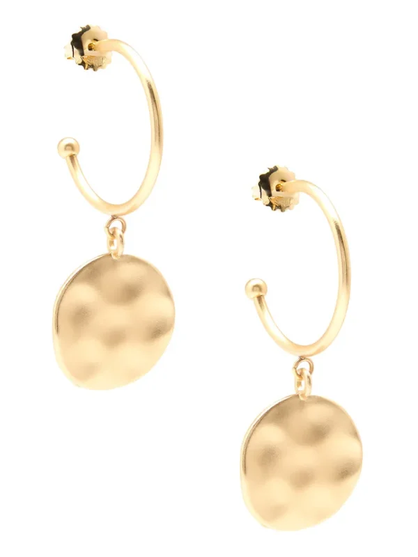 Medallion Charm Hoop Earring | ZENZII Discount