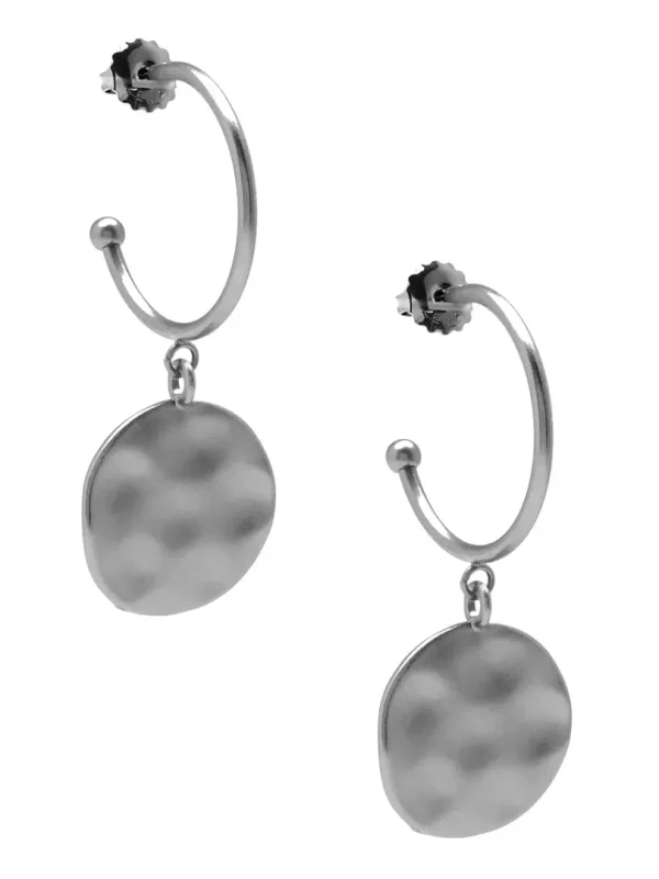 Medallion Charm Hoop Earring | ZENZII Discount