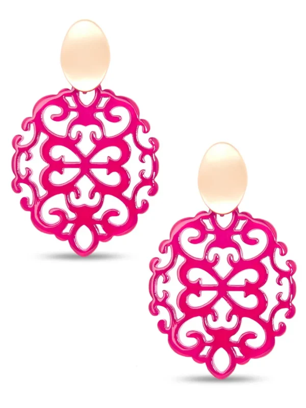 Mia Damask Drop Earring | ZENZII Fashion