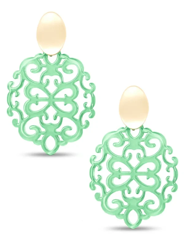 Mia Damask Drop Earring | ZENZII Fashion