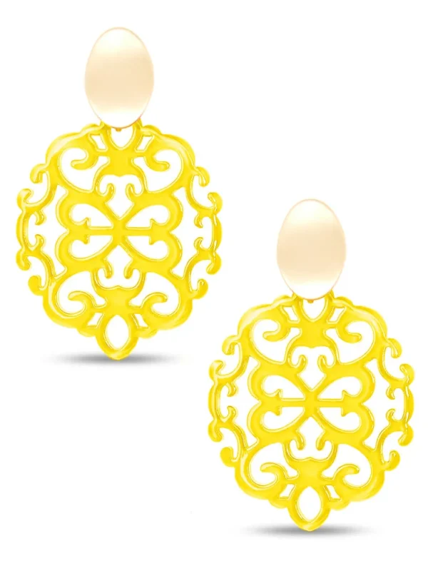 Mia Damask Drop Earring | ZENZII Fashion