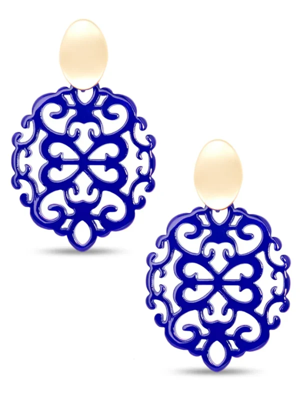 Mia Damask Drop Earring | ZENZII Fashion