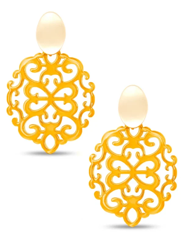 Mia Damask Drop Earring | ZENZII Fashion