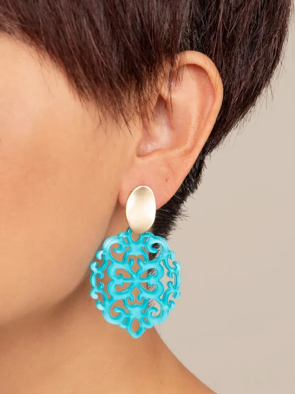 Mia Damask Drop Earring | ZENZII Fashion