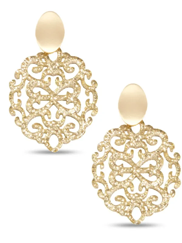 Mia Damask Drop Earring | ZENZII Fashion