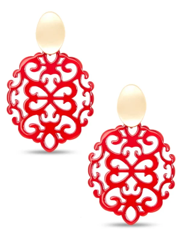 Mia Damask Drop Earring | ZENZII Fashion