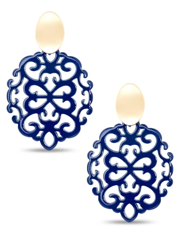 Mia Damask Drop Earring | ZENZII Fashion