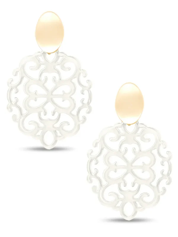 Mia Damask Drop Earring | ZENZII Fashion