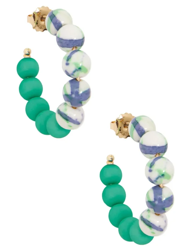 Nora Small Beaded Hoop Earring | ZENZII Hot