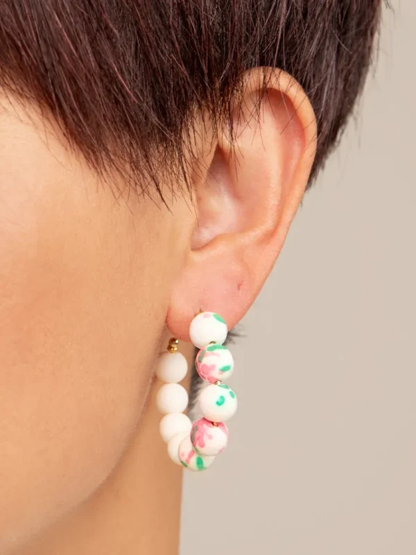 Nora Small Beaded Hoop Earring | ZENZII Hot