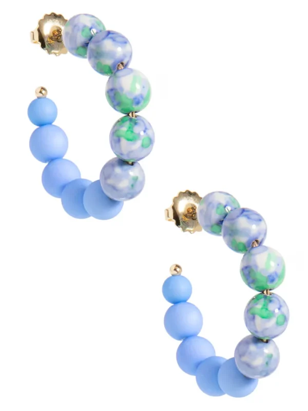 Nora Small Beaded Hoop Earring | ZENZII Hot