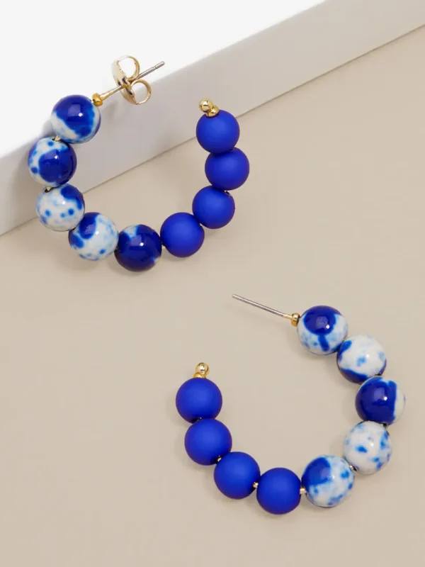Nora Small Beaded Hoop Earring | ZENZII Hot