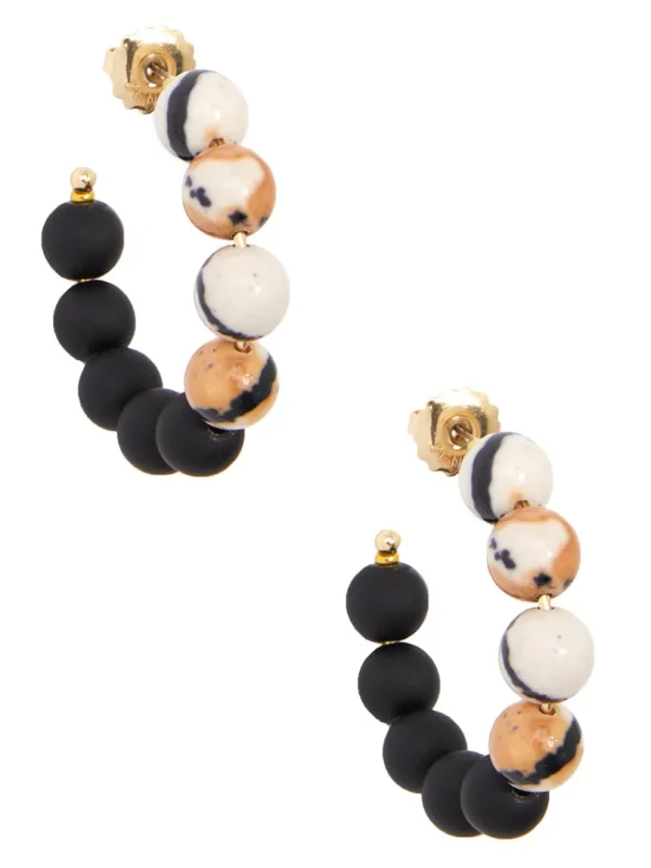 Nora Small Beaded Hoop Earring | ZENZII Hot