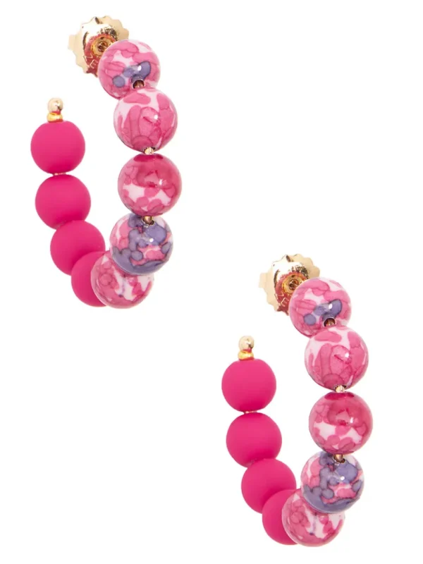 Nora Small Beaded Hoop Earring | ZENZII Hot