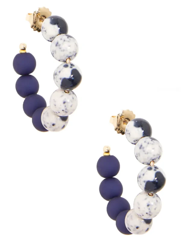 Nora Small Beaded Hoop Earring | ZENZII Hot