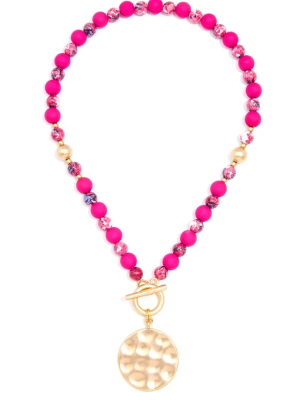 Rachel Beaded Charm Necklace | ZENZII Hot