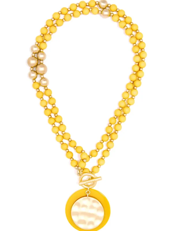 Resin And Matte Coin Beaded Long Necklace | ZENZII Best