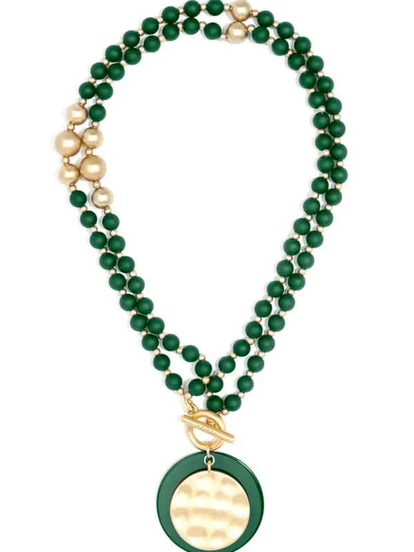 Resin And Matte Coin Beaded Long Necklace | ZENZII Best