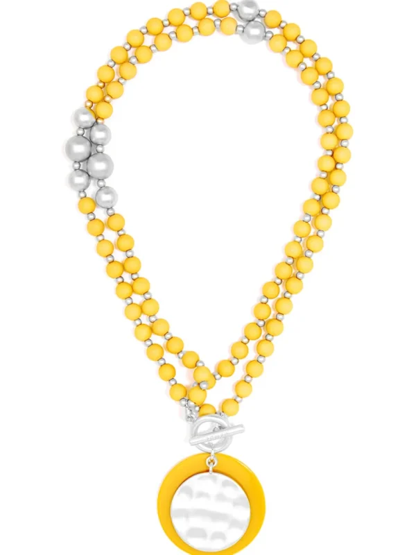 Resin And Matte Coin Beaded Long Necklace | ZENZII Best