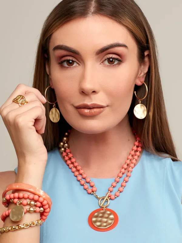 Resin And Matte Coin Beaded Long Necklace | ZENZII Best