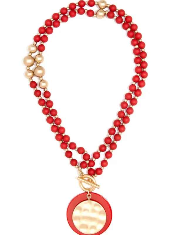 Resin And Matte Coin Beaded Long Necklace | ZENZII Best