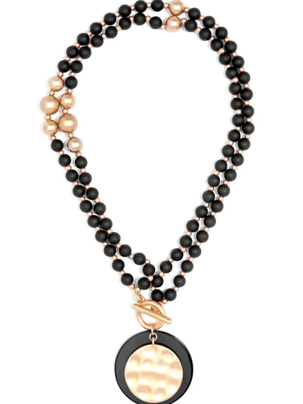 Resin And Matte Coin Beaded Long Necklace | ZENZII Best