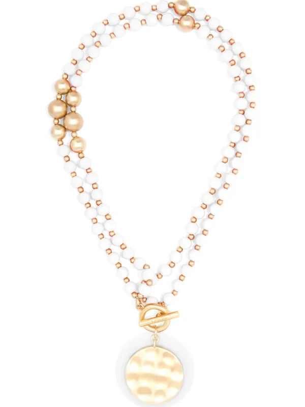 Resin And Matte Coin Beaded Long Necklace | ZENZII Best