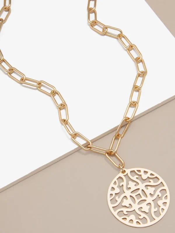 Rising Sun Pendant Chain Necklace | ZENZII Clearance