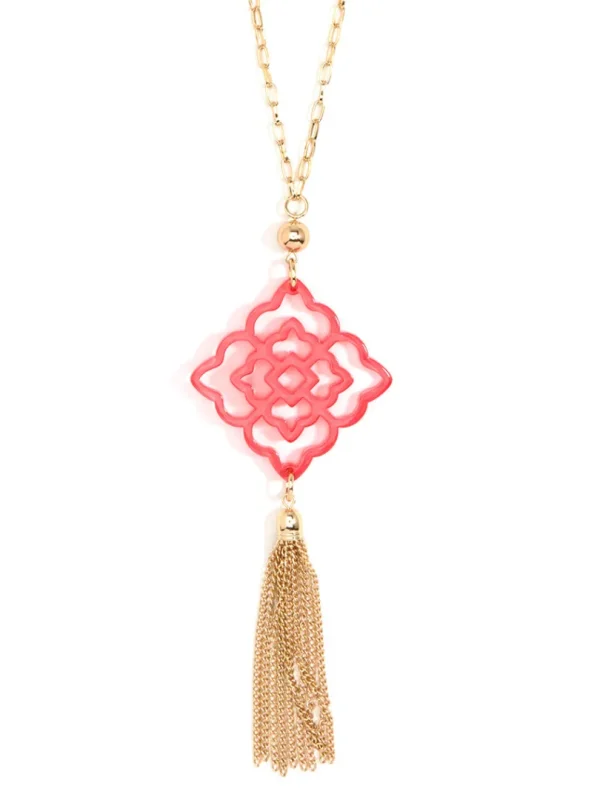 Rose Tassel Necklace | ZENZII Sale